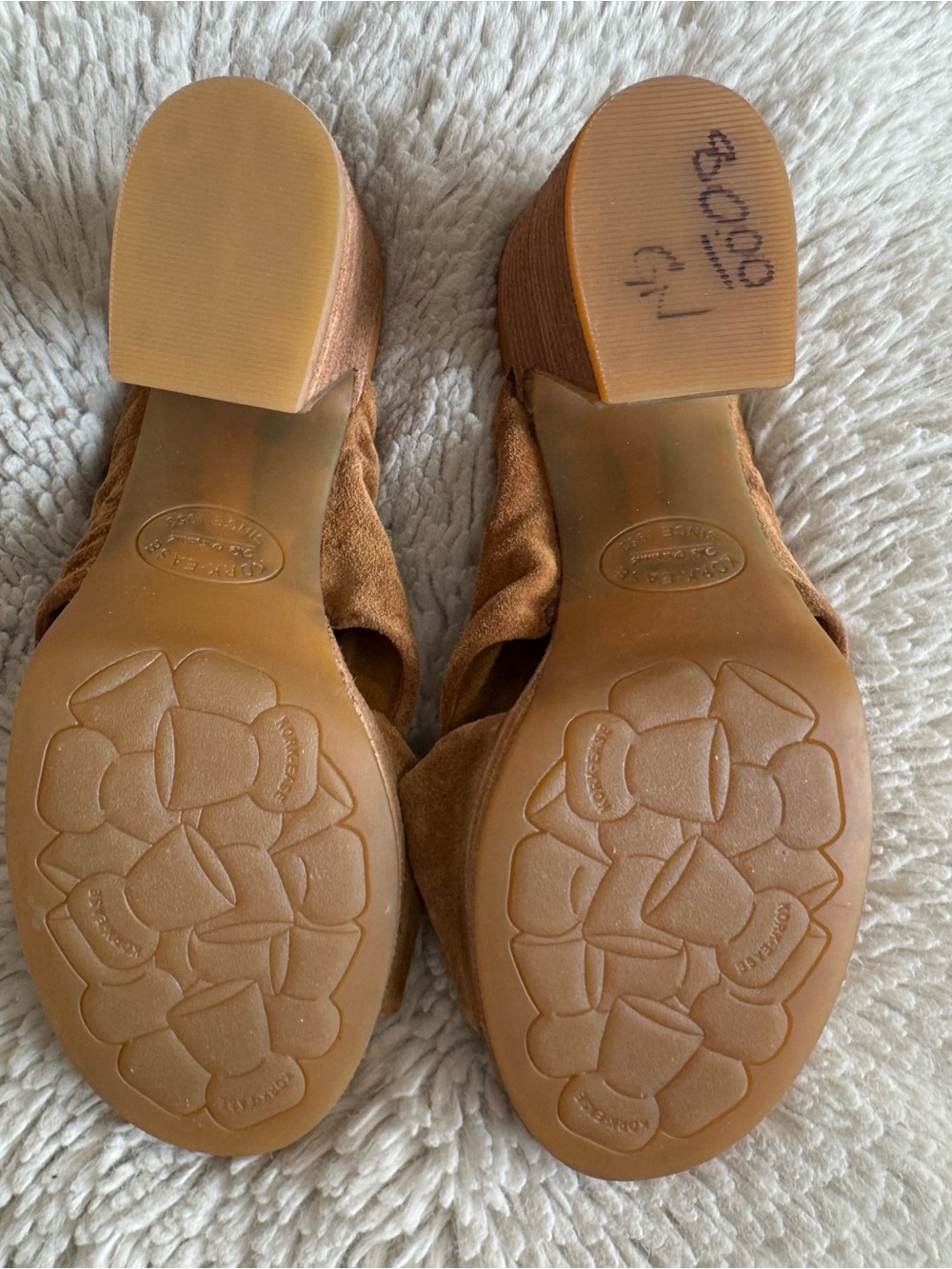 Kork-Ease Brown Suede Knotted Block Heel Mules - Picture 5 of 7